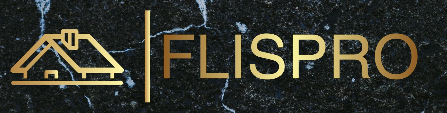 Flispros gullfargede logo